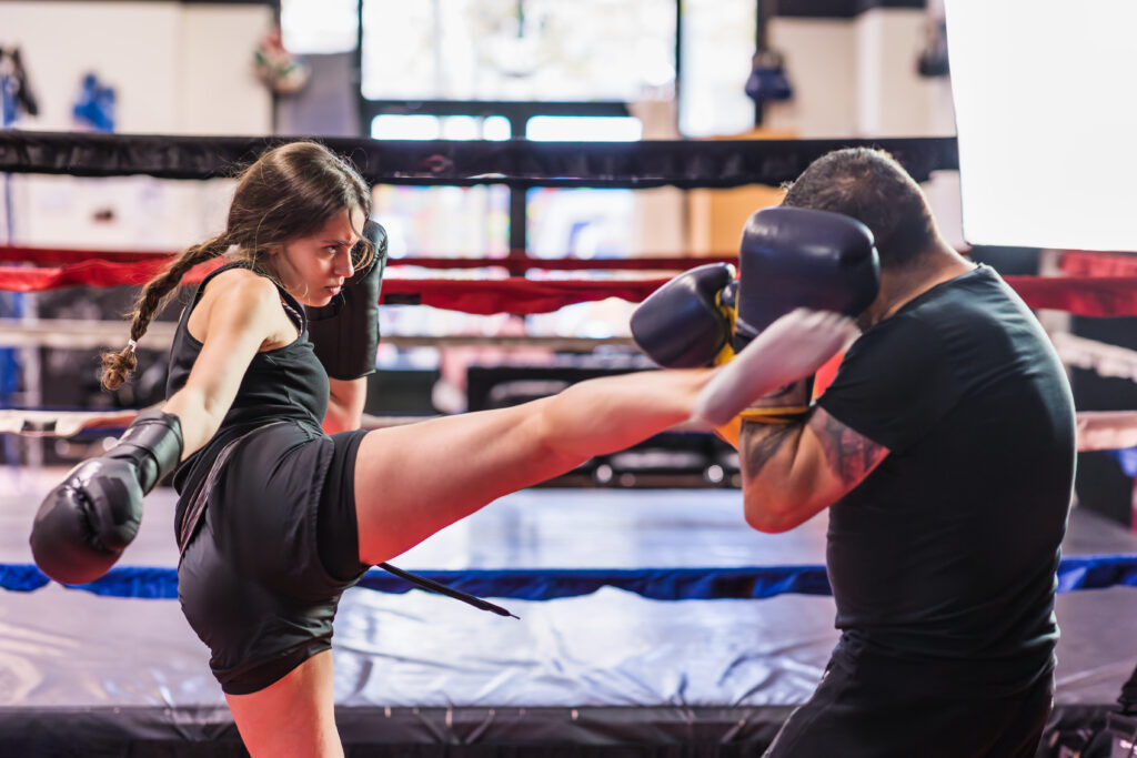 Taekwondo and kickboxing